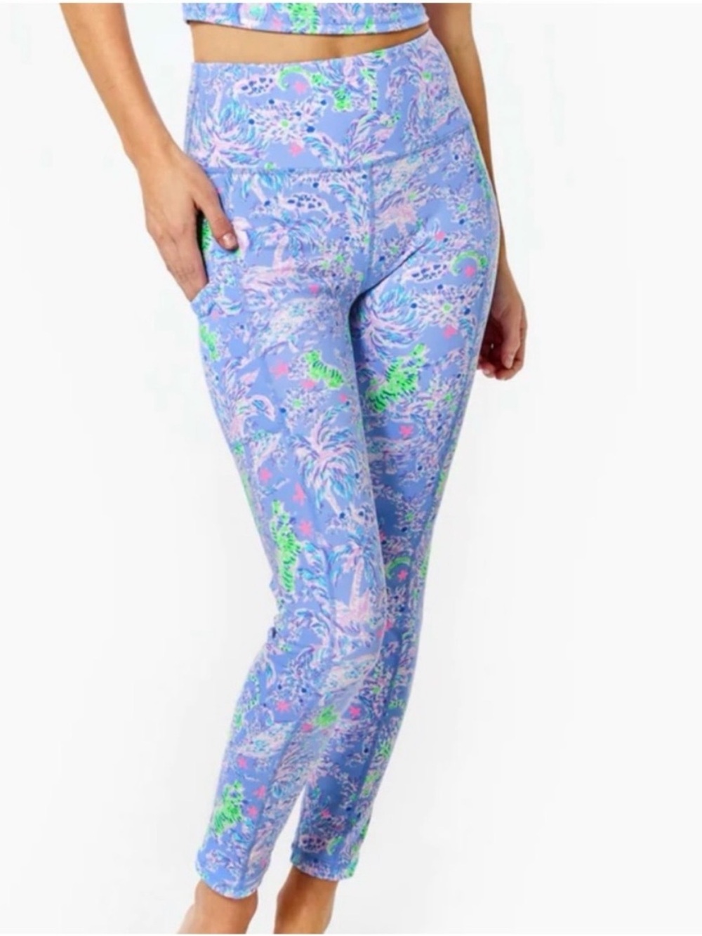 Lilly Pulitzer UPF 50+ Luxletic 26" Weekender High Rise Legging Turtle Package S